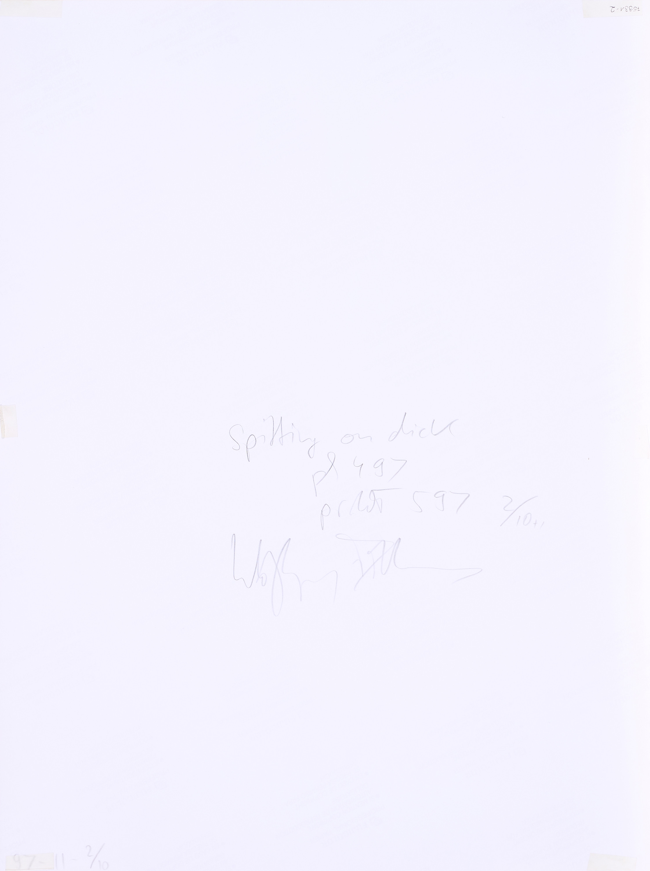 Wolfgang Tillmans | Spitting on dick. (1997) | MutualArt