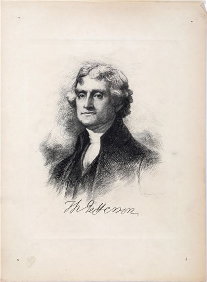THOMAS JEFFERSON FROM THE PRESIDENTS OF THE UNITED STATES by P. Raymond Audibert, circa 1915