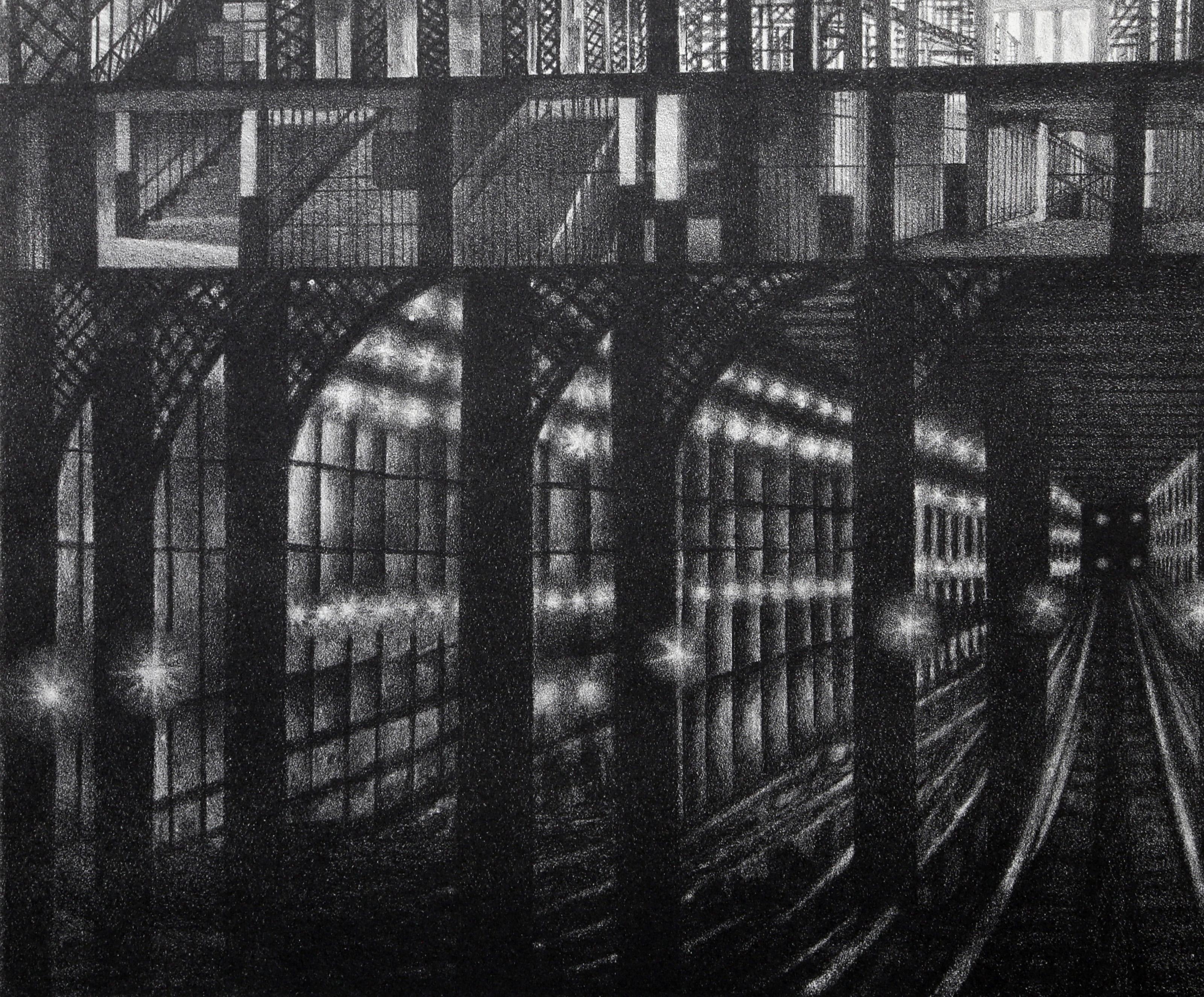 August Mosca | SUBWAY STATION (Circa 1950) | MutualArt