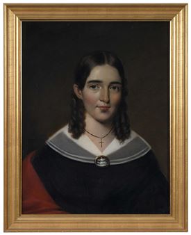 Young Lady with Cameo and Cross - Harriet Foster Beecher