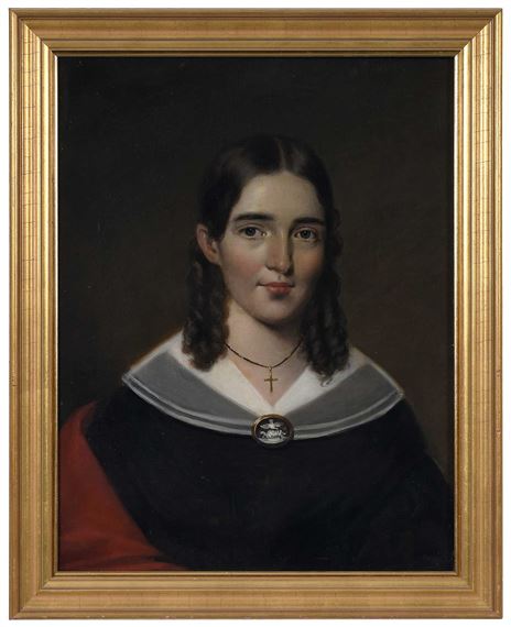 Young Lady with Cameo and Cross - Harriet Foster Beecher