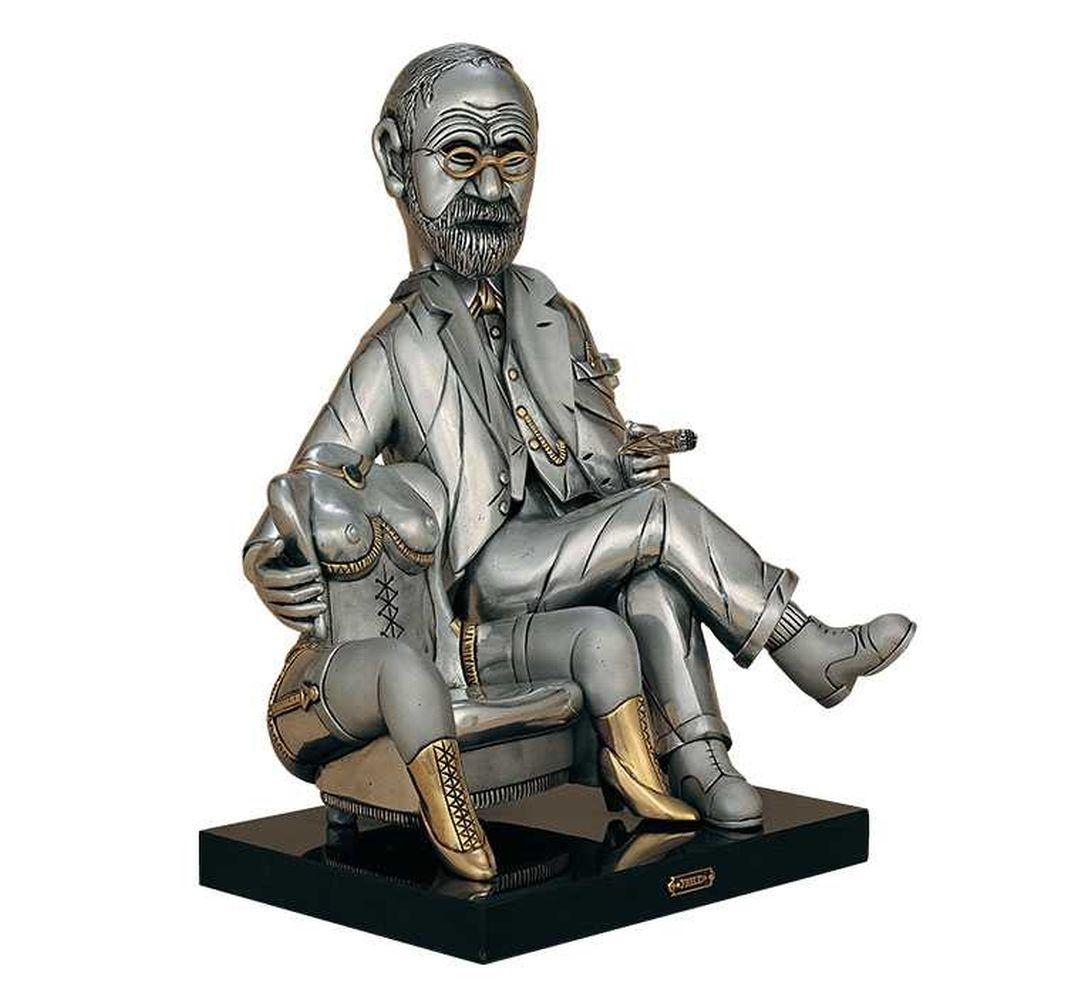 Frank Meisler | Sculpture of the famed psychiatrist holding a cigar ...