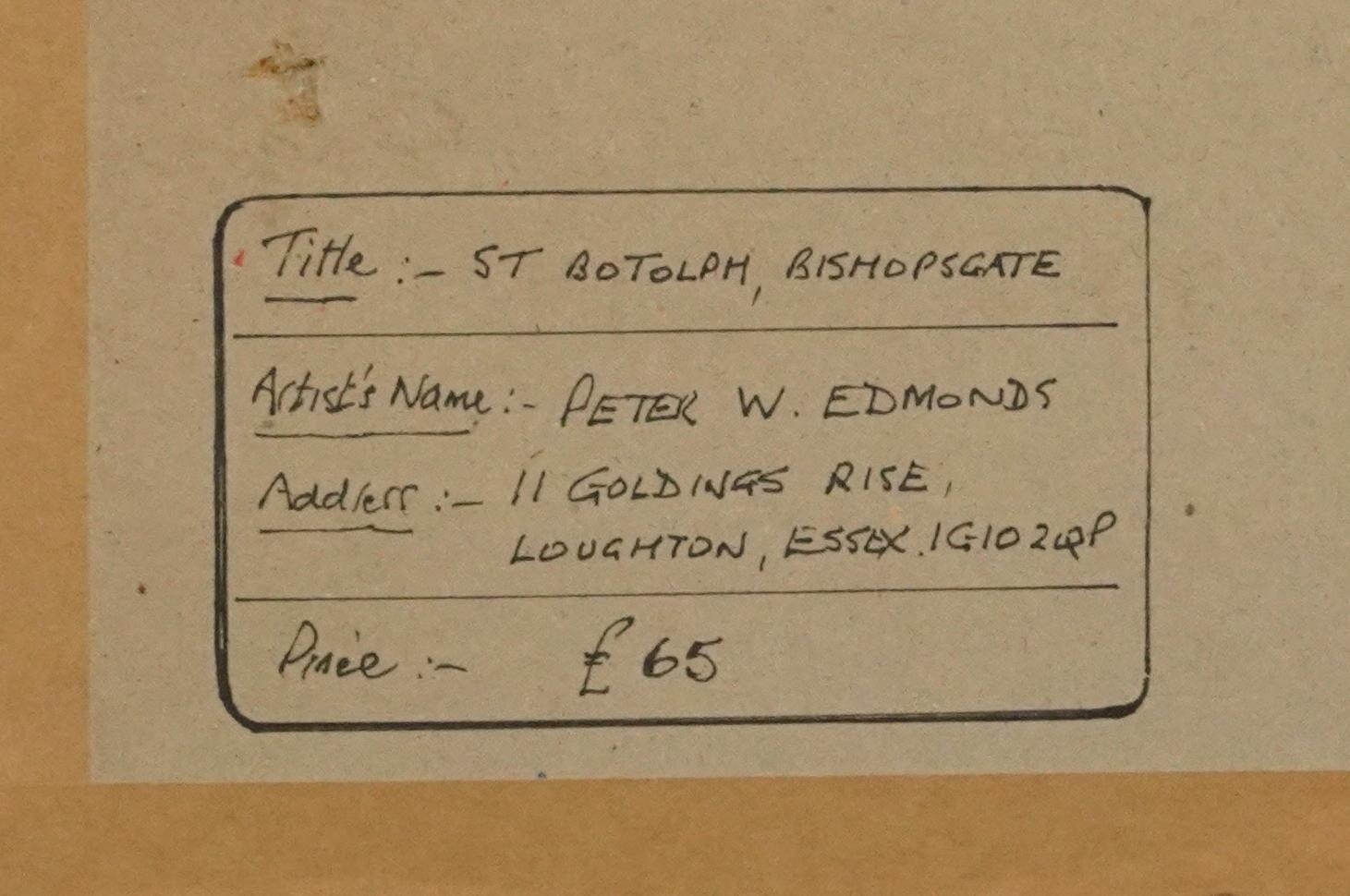 Peter W Edmonds | St Botolph, Bishopsgate and Bow Lane, City | MutualArt