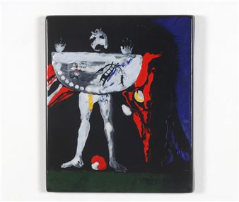 Komposition med figur - Leif Knudsen