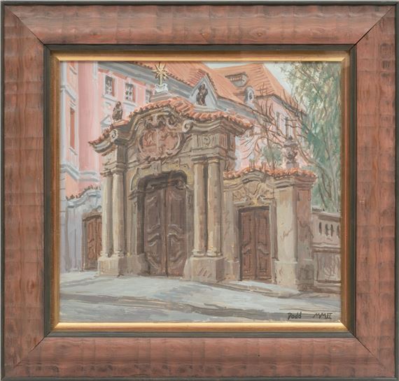Alan Dodd (British B. 1942) Oil On Board, 2002, Gate To St. John Of The Rock, Charles Square, Prague, H 10.5'' W 11'' - Alan Dodd