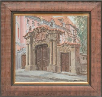 Alan Dodd (British B. 1942) Oil On Board, 2002, Gate To St. John Of The Rock, Charles Square, Prague, H 10.5'' W 11'' - Alan Dodd
