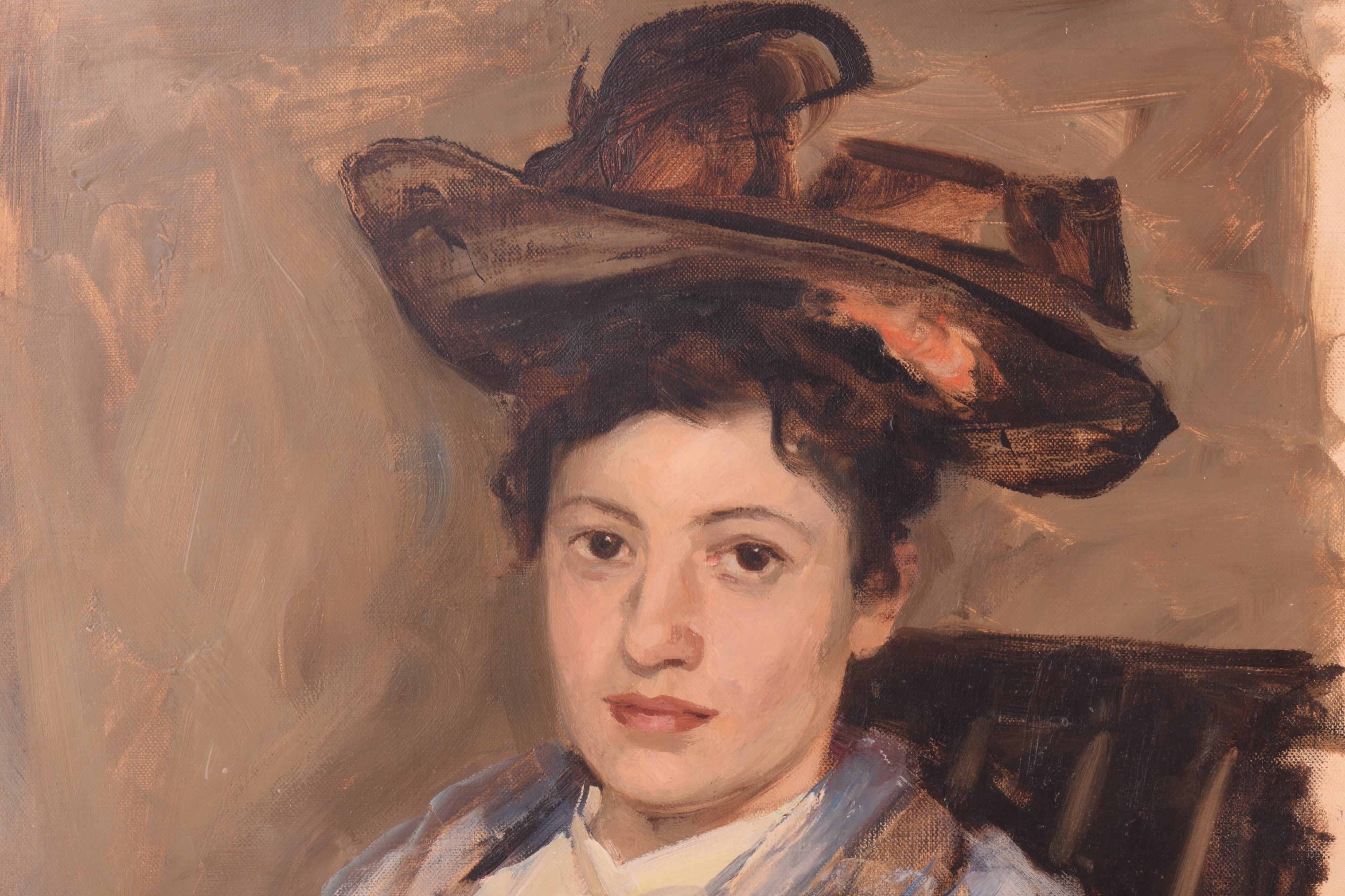William Stewart MacGeorge | Portrait of a lady wearing a bonnet ...