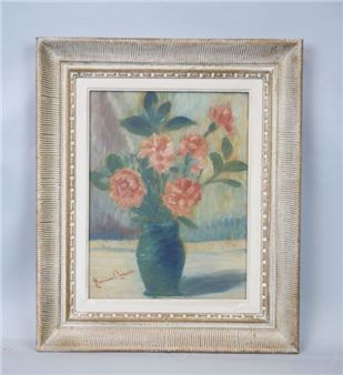 Still life with peonies - Louis Bernard Lemaire, 20th Century