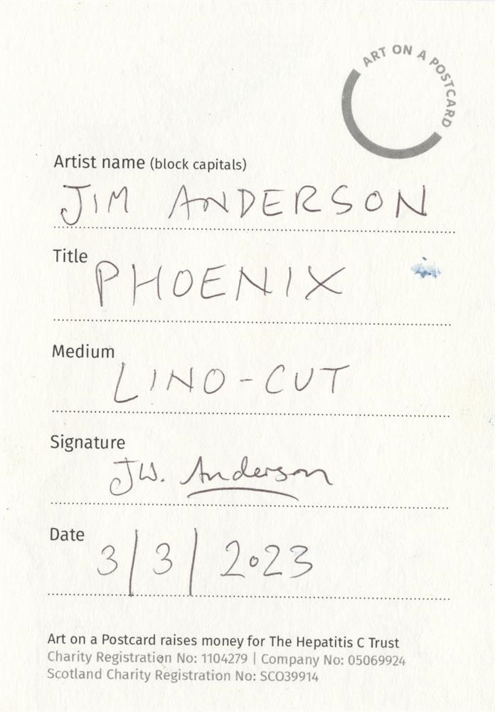 Artwork by Jim Anderson, Phoenix, Made of paper