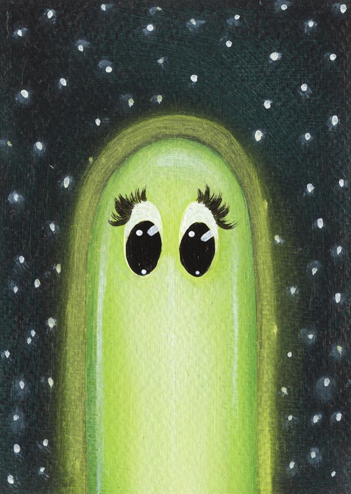 Artwork by Kidd Murray, Hi, Made of oil paint on gesso