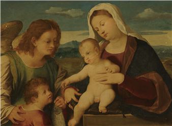 The Madonna and Child with Tobias and the Angel - Jacopo Palma il Vecchio