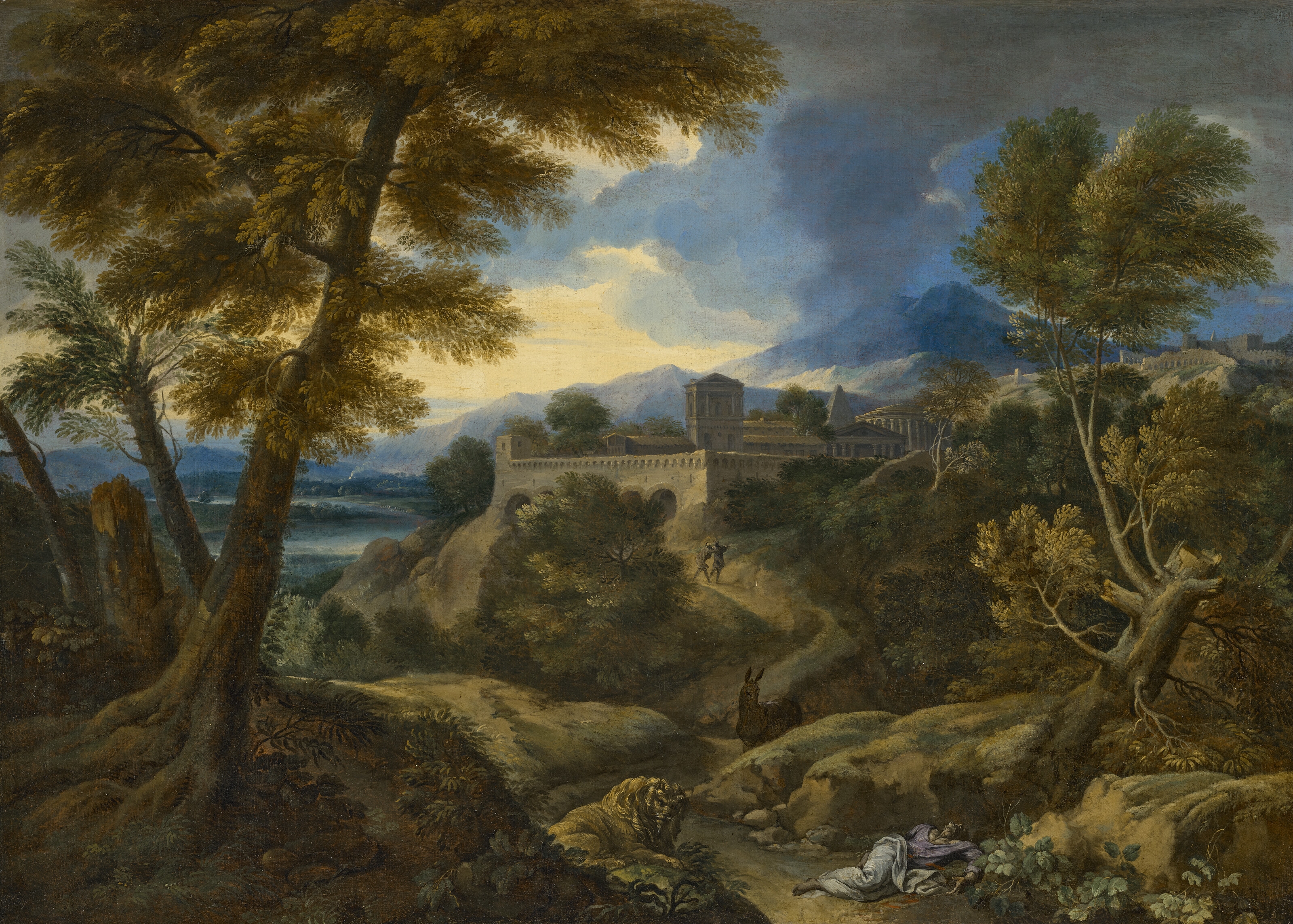 Crescenzio d'Onofrio | Landscape with the Death of Pyramus | MutualArt