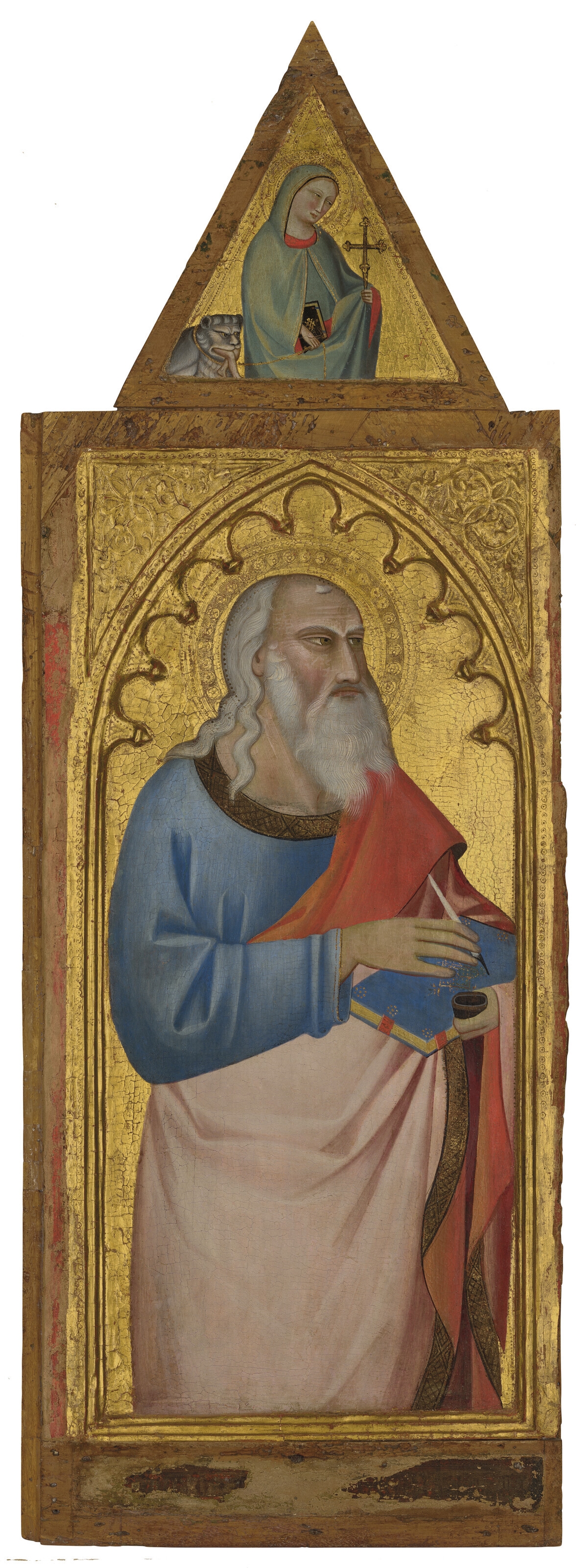 Giovanni del Biondo | Two panels from a polyptych: Saint John the ...