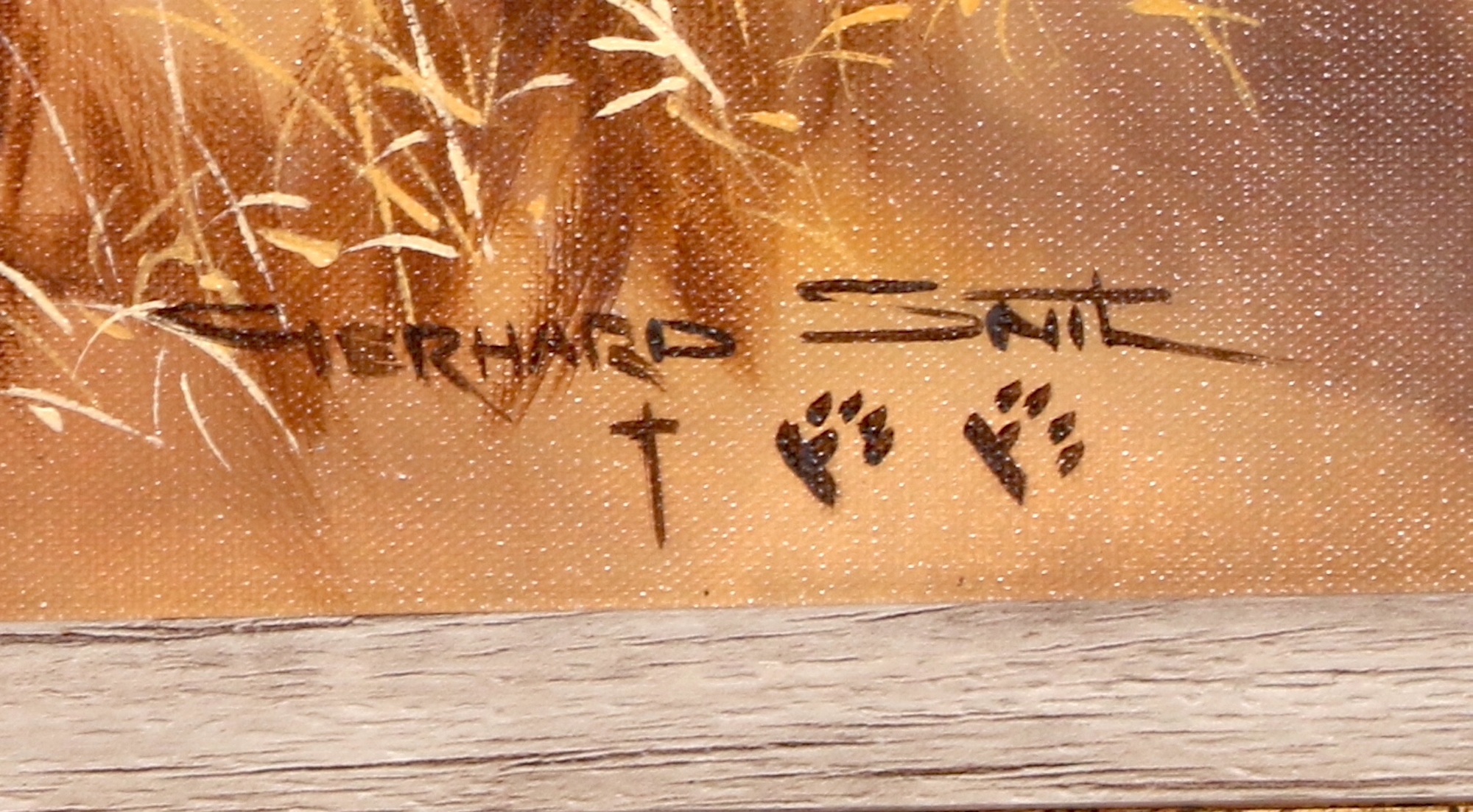 Artwork by Gerhard Smit, NGUNI BULL, Made of oil on canvas on board