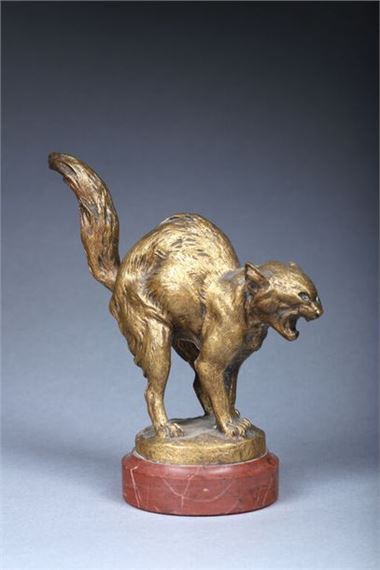 Spitting cat. by Charles Paillet