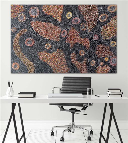 Bush Seed and Leaf Dreaming 2022 by Abie Loy Kemarre, 2022