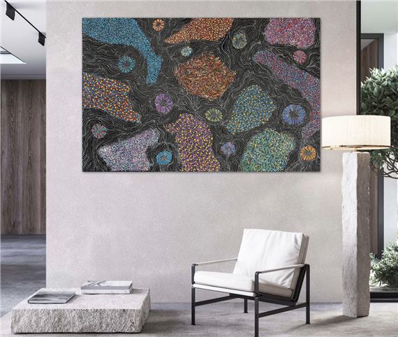 Bush Seed and Leaf Dreaming 2022 by Abie Loy Kemarre, 2022