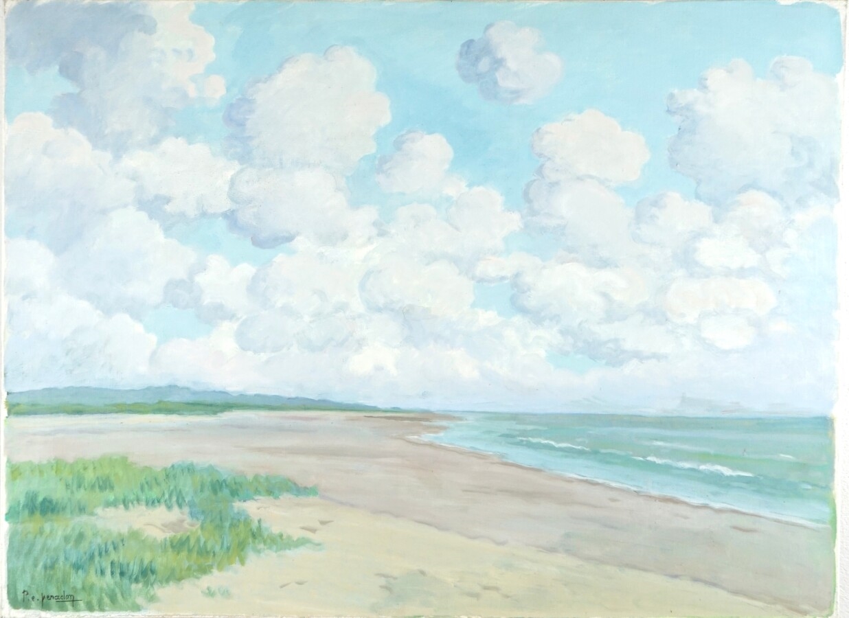 La plage de Courseulles by Pierre-Edmond Peradon