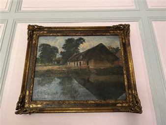 Cottage by the Pond - Henri Pierre Paillard