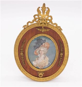 Portrait miniature of a Lady in 18th Century dress - Jean Guy