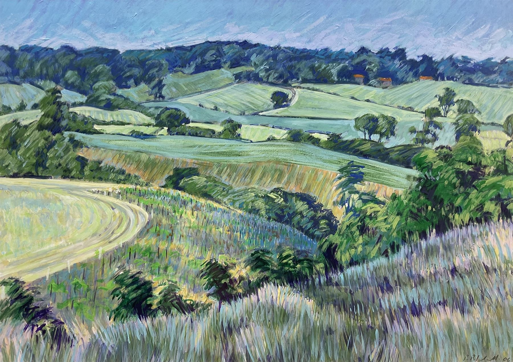 Artwork by Paul Blackwell, 'The New Plantation - Esk Valley', Made of acrylic