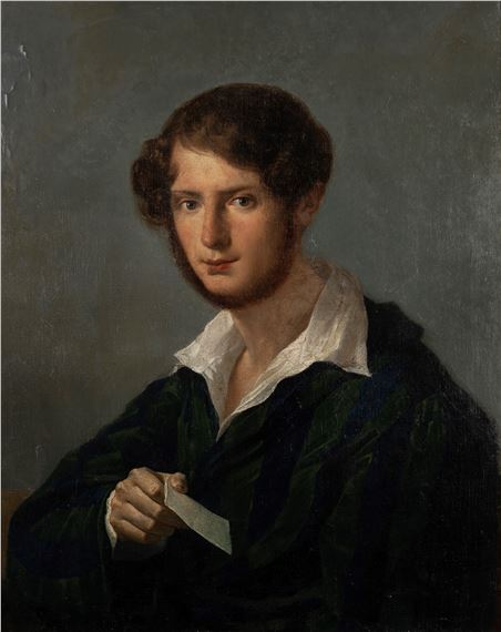 Lombard School, 19th Century | Portrait of a young man of letters ...