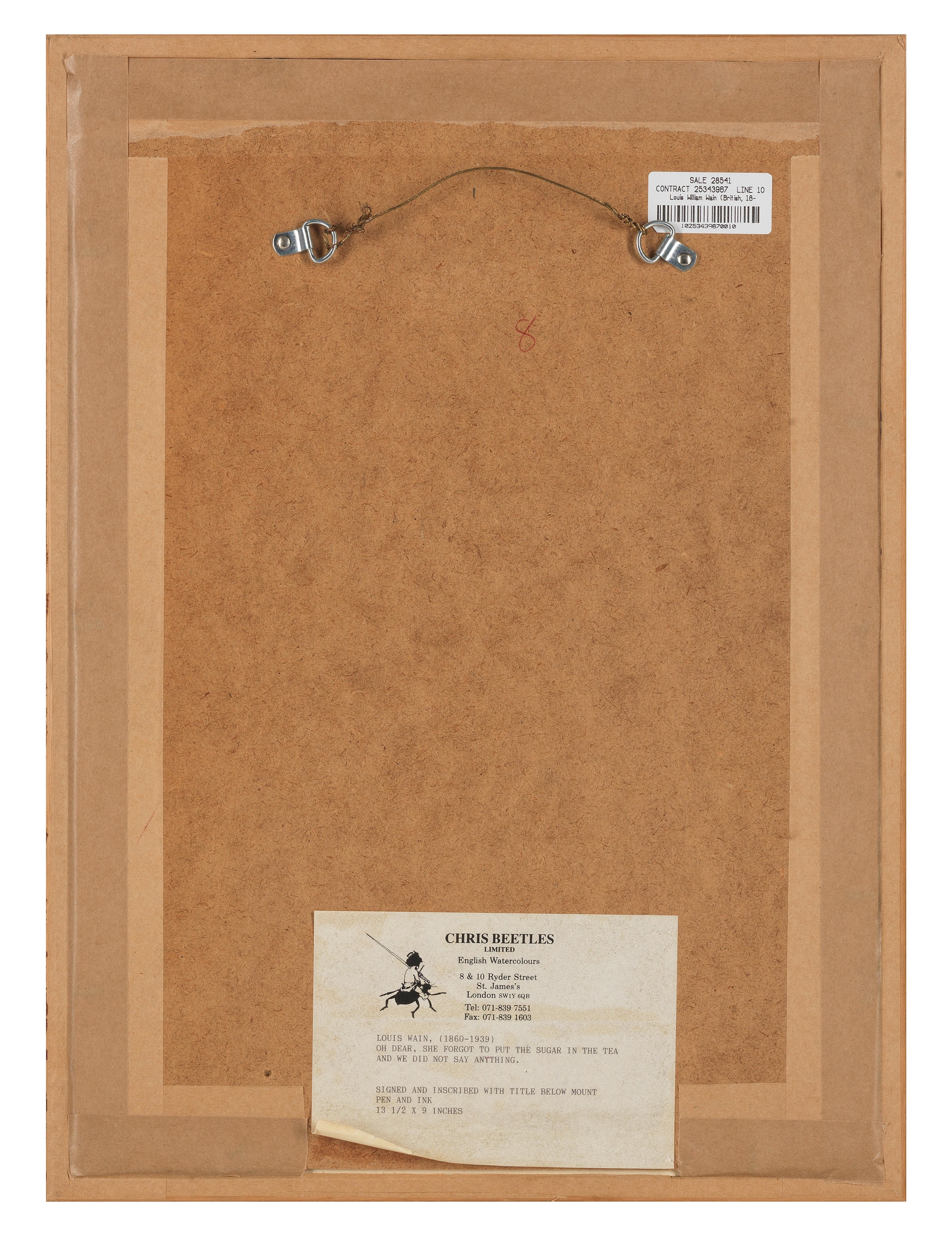 Artwork by Louis Wain, Oh Dear, She Forgot to Put the Sugar in the Tea, And We Did Not Say Anything., Made of pen and ink on paper