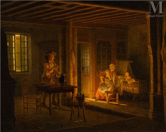 Scène familiale - Gabriel Michel Grégoire Gourdet