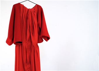 picard red dress open lace back dress THE JUDGEMENT DRESS