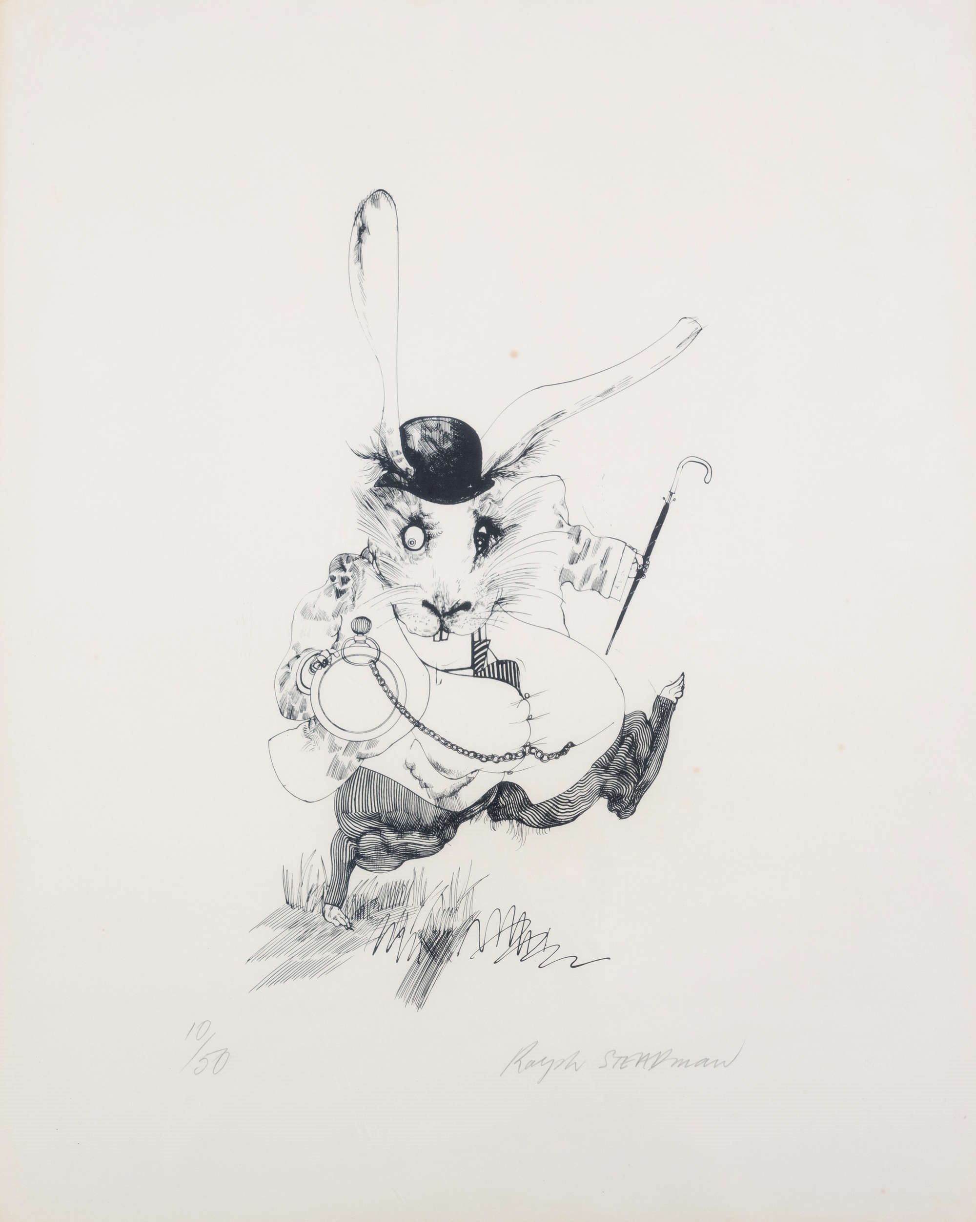 Ralph Steadman | The White Rabbit (ca. 1967) | MutualArt