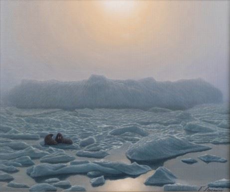 Sea-Ice Early Glow by Lorenzo Fracchetti, '09