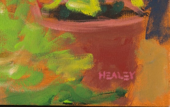 Artwork by Paul Healey, In the backyard, Made of acrylic on canvas