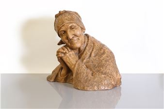Bust of an old Breton lady - Berthe Girardet