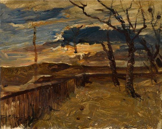 Francois-Auguste Ravier | Trees and palisade | MutualArt