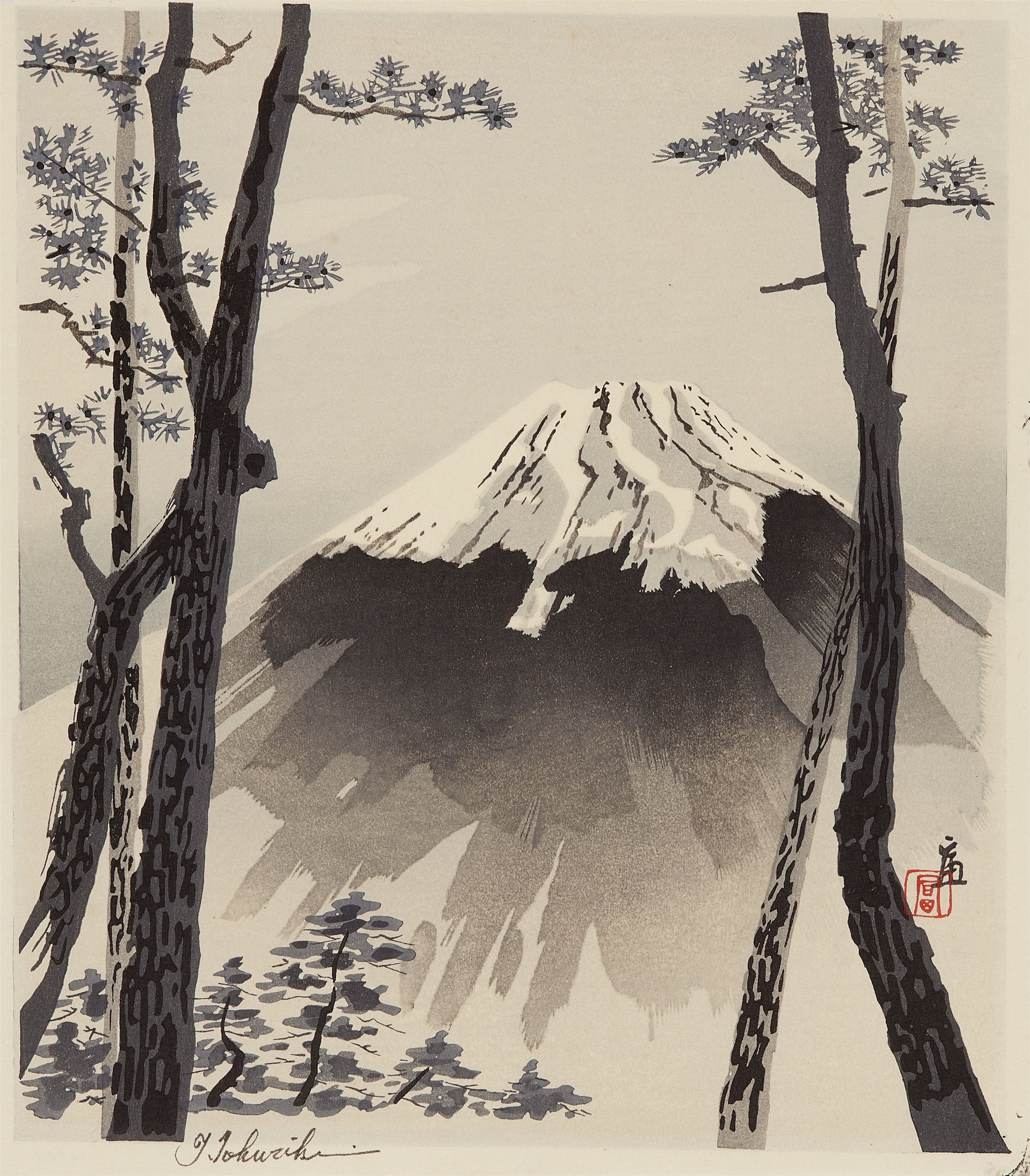 Tokuriki Tomikichiro | Susono Kariba no Ame and Numazu kakô no Fuji ...