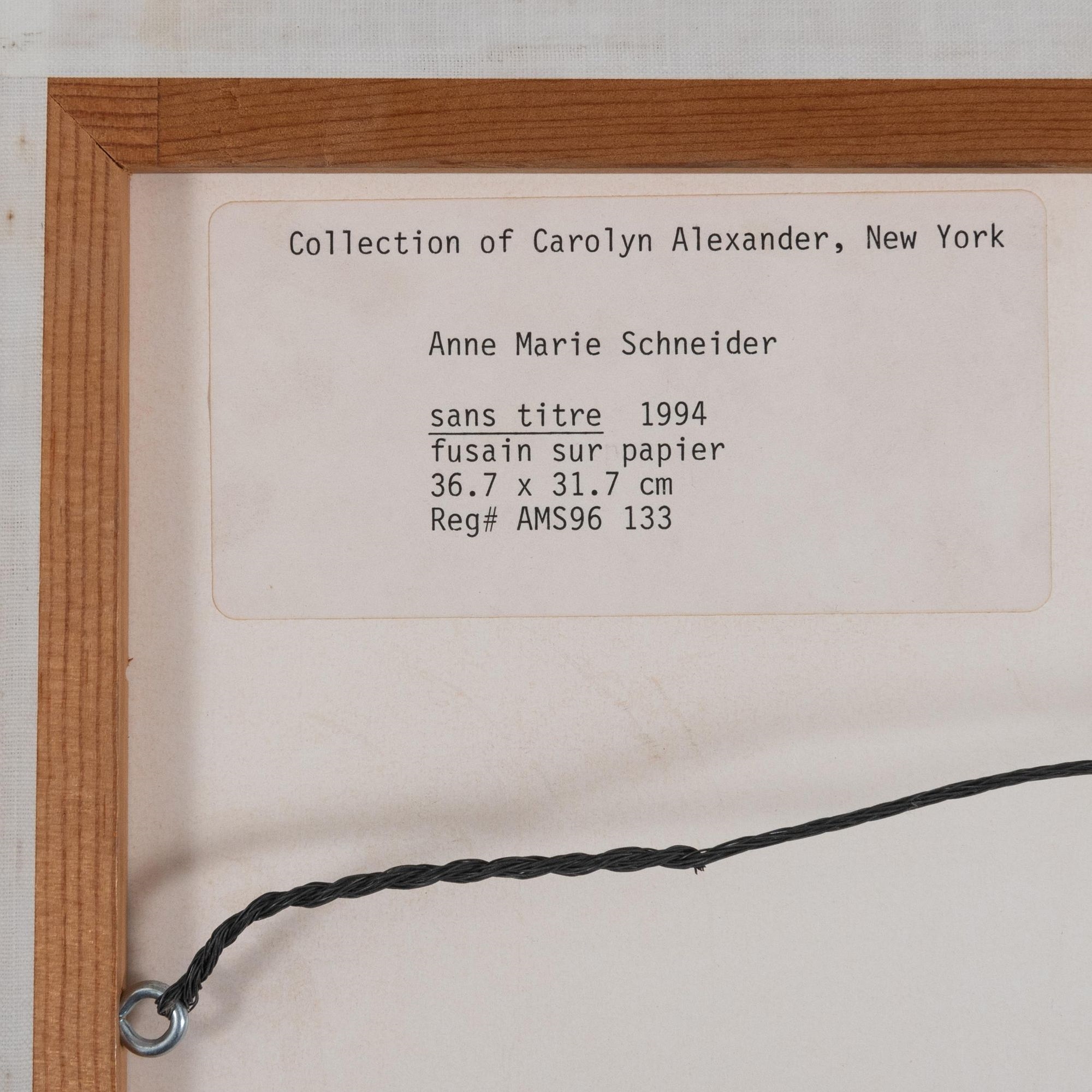 Artwork by Anne-Marie Schneider, Sans titre, Made of Charcoal on paper