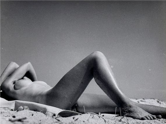 Nude on the beach by Pierre Boucher, 1933