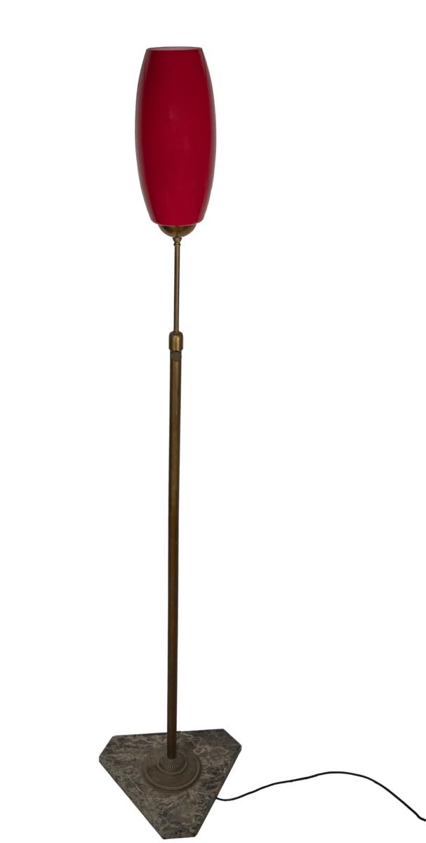 Gino Vistosi | Vintage Red Murano Glass Floor Lamp (Mid 20th Century ...