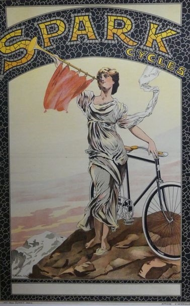 Artwork by Maurice Marodon, SPARK CYCLES, Made of Indoor poster