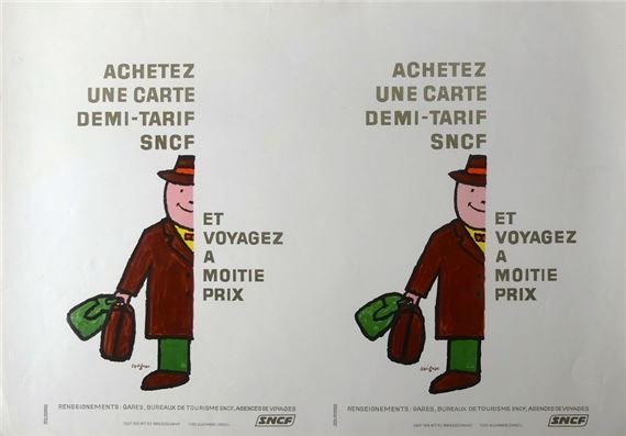 Raymond Savignac | SNCF, ACHETEZ UNE CARTE DEMI-TARIF ET