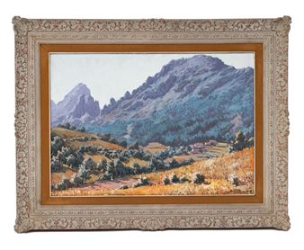 Paisaje con casas - Alfonso Parras Vílchez