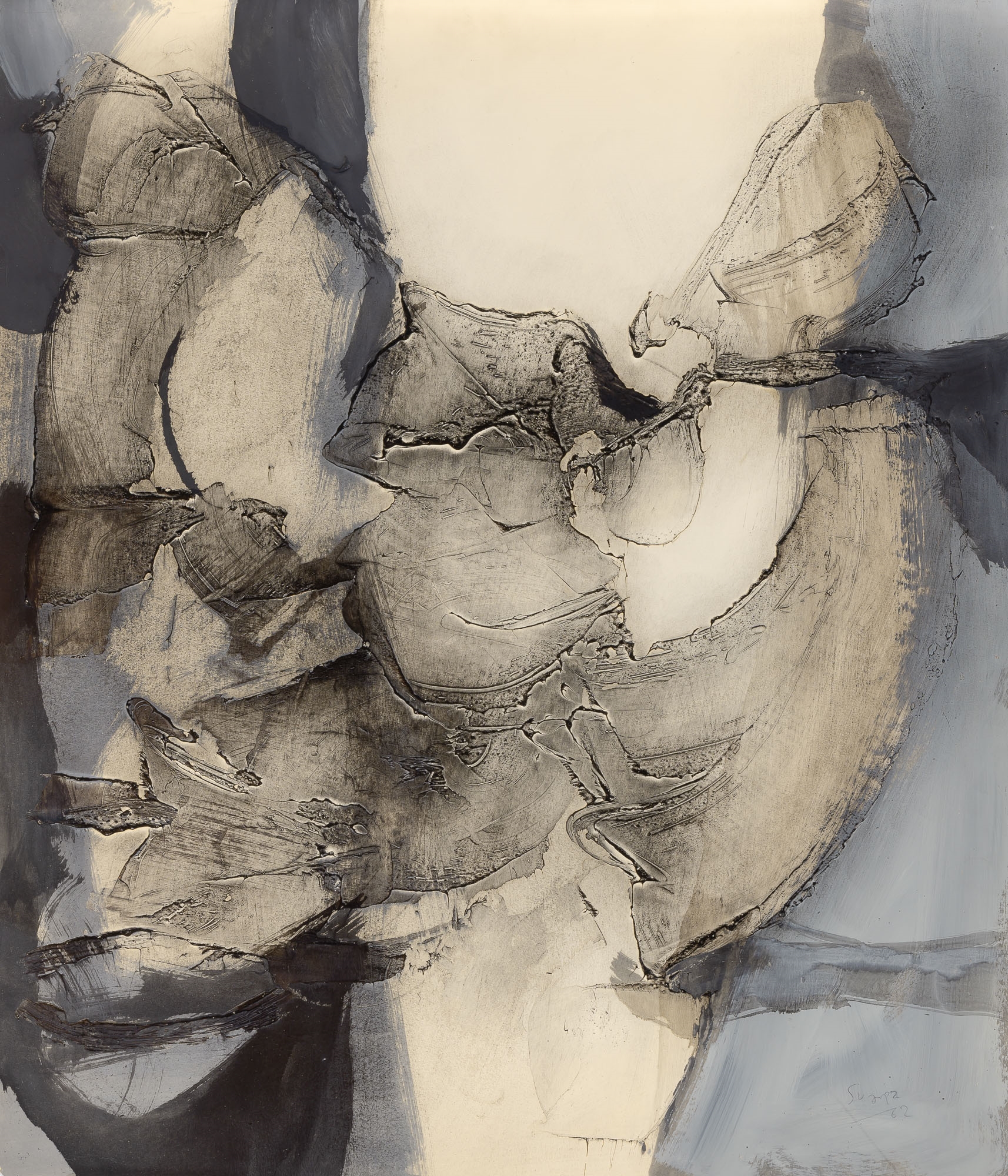 Artwork by Antonio Suárez, Untitled, Made of Oil and charcoal on paper (6)