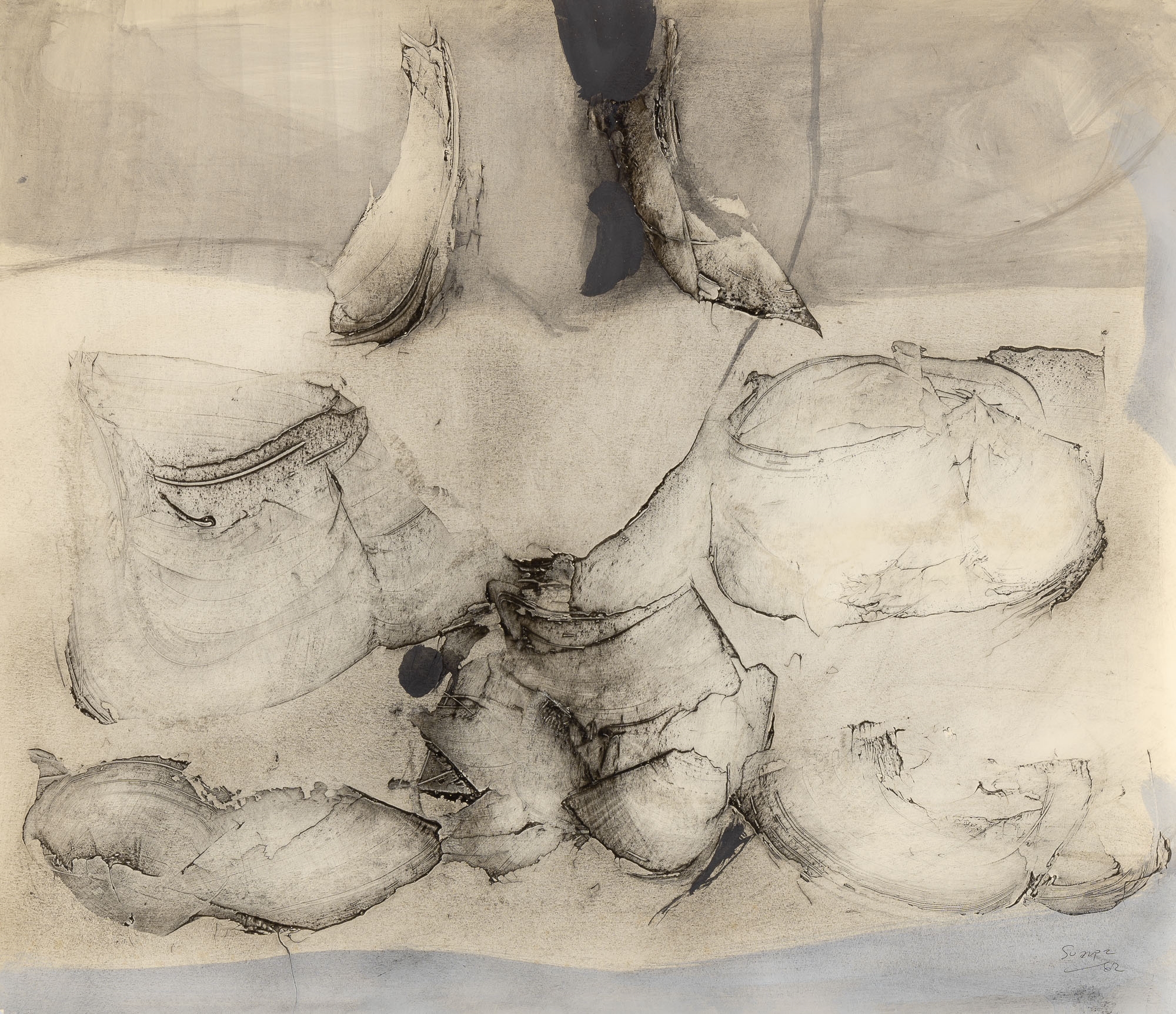 Artwork by Antonio Suárez, Untitled, Made of Oil and charcoal on paper (6)