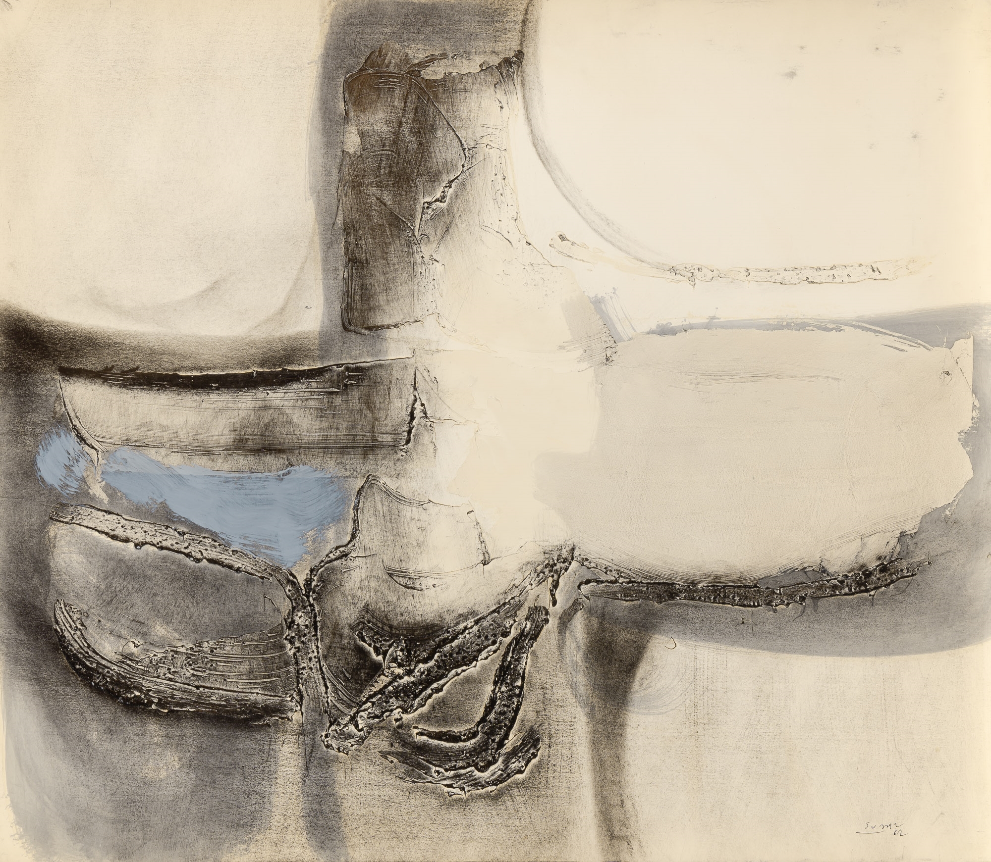 Artwork by Antonio Suárez, Untitled, Made of Oil and charcoal on paper (6)