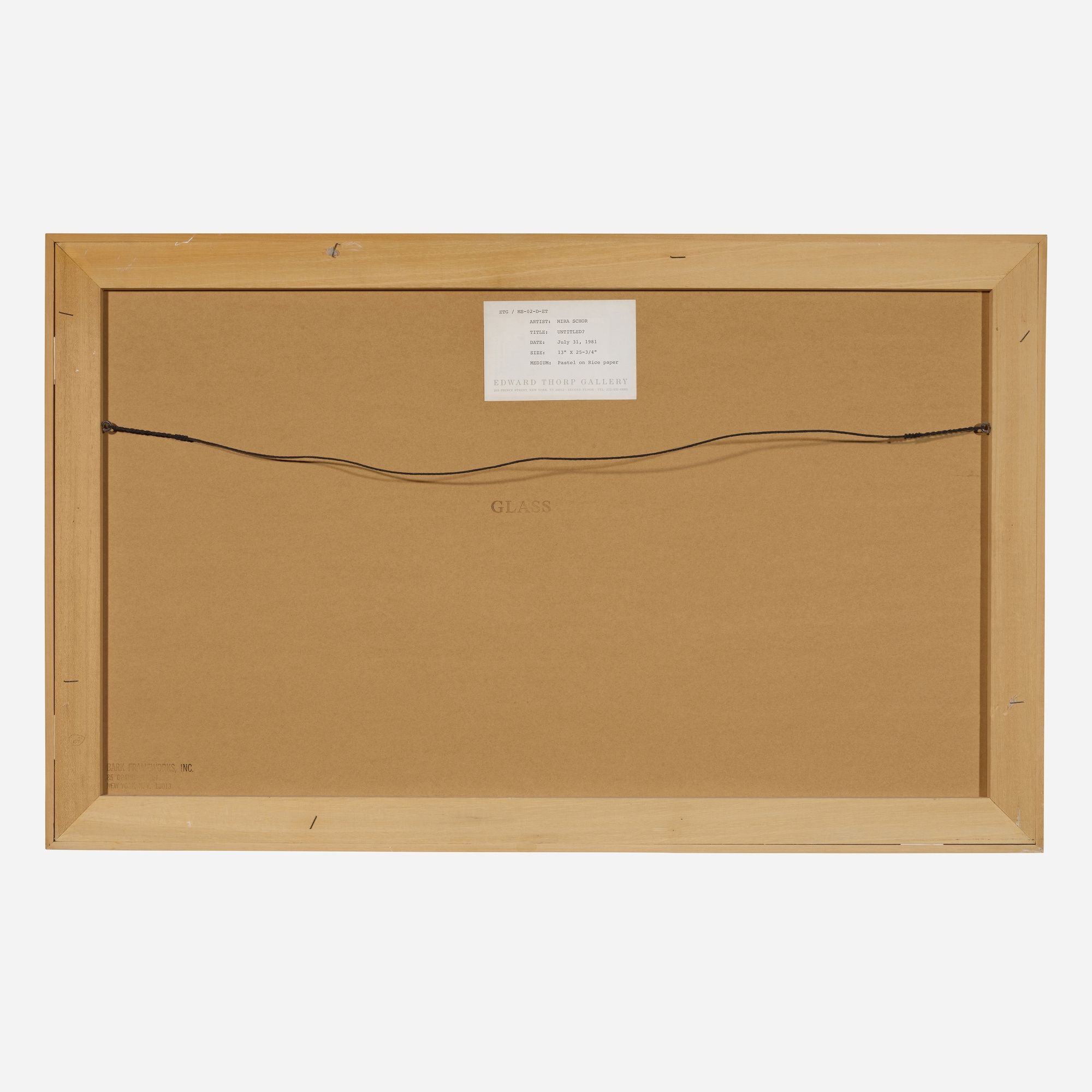 Artwork by Mira Schor, Untitled, Made of pastel on rice paper