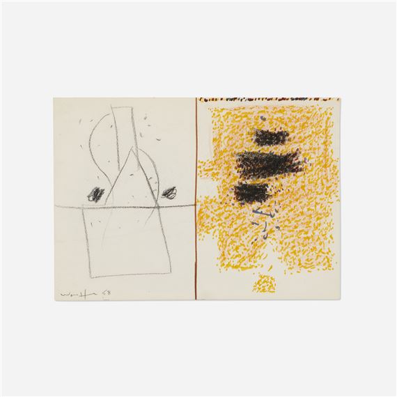 Emerson S. Woelffer | Double Drawing (1958) | MutualArt