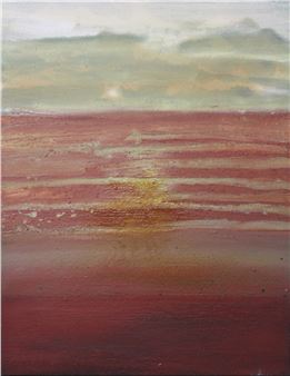 Natural pigments in mixed texture on canvas - Israel Feldmann