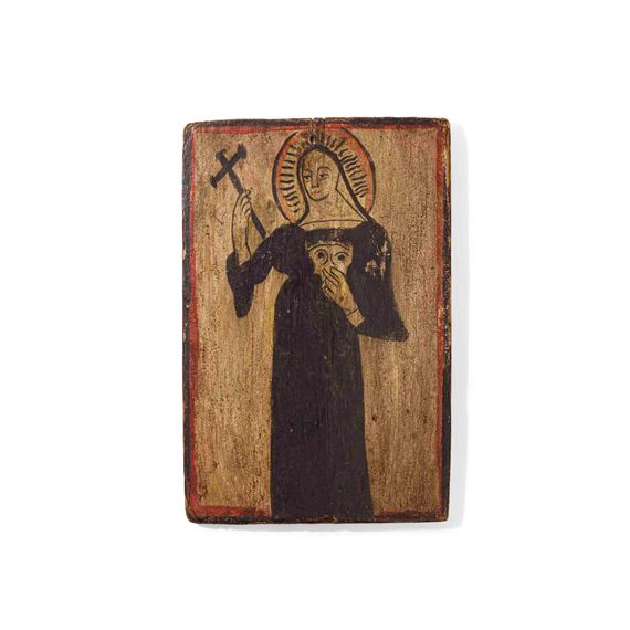 A New Mexican retablo by Antonio Molleno, circa 1800