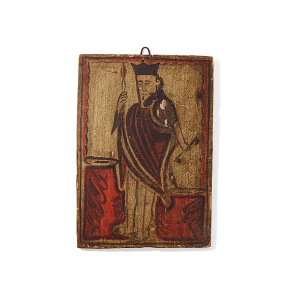 A New Mexican retablo by Antonio Molleno, circa 1800