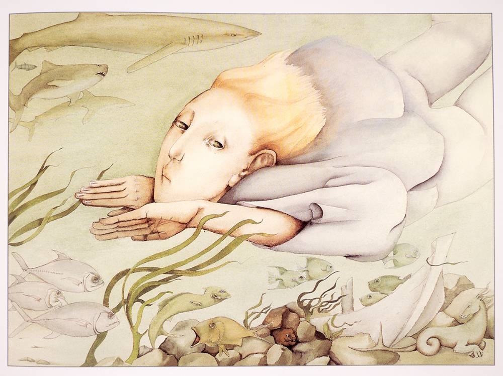 Artwork by Maura Laverty, THE QUEEN OF ARAN'S DAUGHTER, PAINTINGS BY BARRY CASTLE, Made of hand-coloured engraving